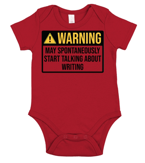 Writing Funny Warning For Writer Short Sleeve Baby One-Piece