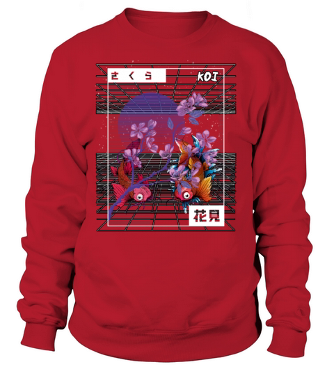 Vaporwave Koi Fish Japan Sakura Carp Breeder Women's Sweatshirt