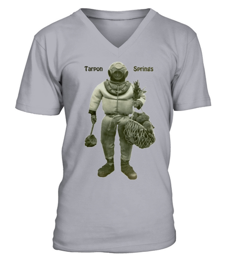 Vintage Tarpon Springs Florida Sponge Diver Men's V-Neck T-shirt