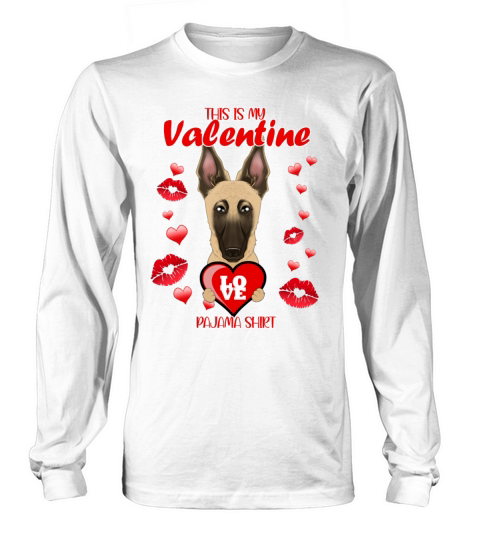 This Is My Valentine Pajama I Malinois Men's Long Sleeve