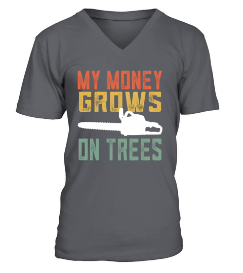 Vintage Arborist My Money Grows On Trees V-Neck T-shirt