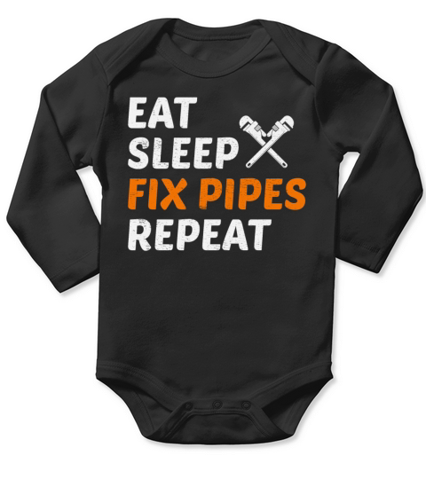 Plumber Plumbing Craftsman Pipefitter Funny Joke Long Sleeve Baby One-Piece