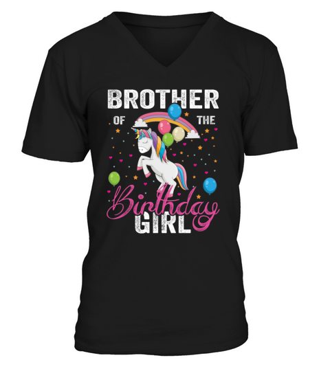 Brother of the Birthday Girl Unique Shirts Limite Men's V-Neck T-shirt