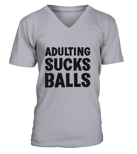 Adulting Sucks Balls Men's V-Neck T-shirt