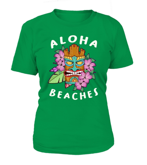 Funny Aloha Beaches Tiki Gift Design Hawaiian Women's T-Shirt