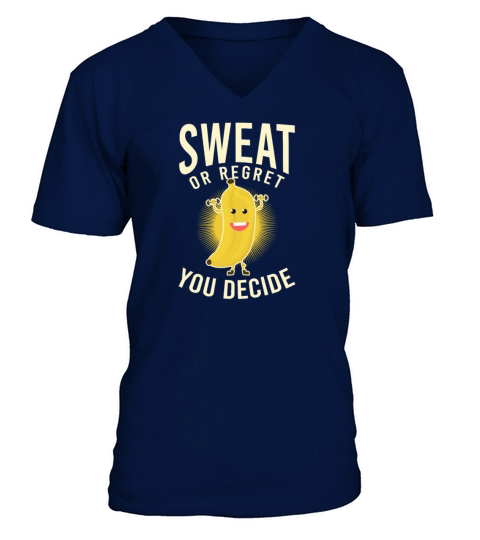 Vegan Athlete Banana Sweat Or Regret You Decide Men's V-Neck T-shirt
