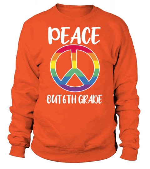 Peace Out 6th Grade Tie Dye Graduation Class 2021 Women's Sweatshirt