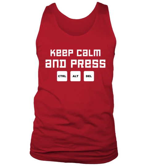 Keep Calm And Press Nerd Computer Player Gift Men's Tank Top