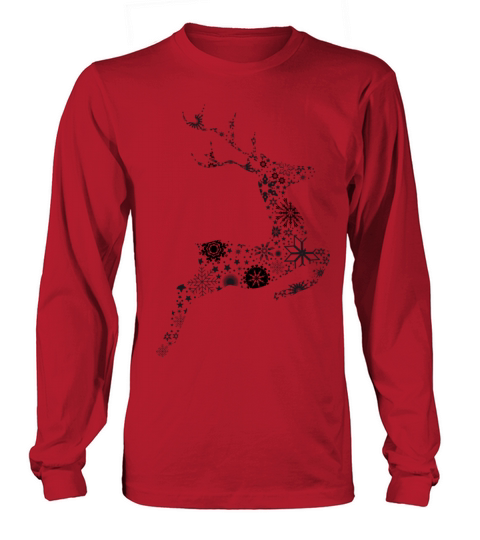 Reindeer ice crystals and snow stars Women's Long Sleeve