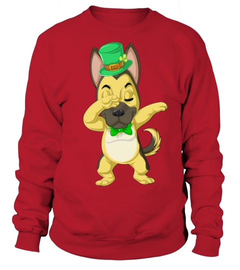 dabbing german shepherd st patricks day Women's Sweatshirt