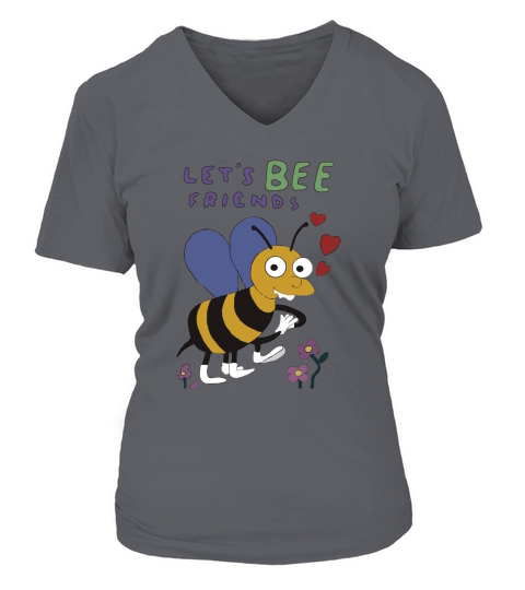 Lets Bee Friends V-neck T-Shirt Woman