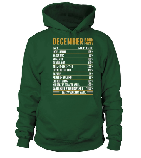 December Born Facts Tshirt Women's Hoodie
