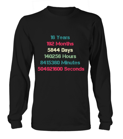 16 Years Old 16th Birthday Retro Vintage Women's Long Sleeve