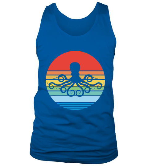 Retro Squid Vintage Octopus Marine Biologist Men's Tank Top