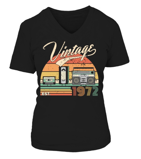Vintage 1972 - 50 years old - 50th birthday gift V-neck T-Shirt Woman