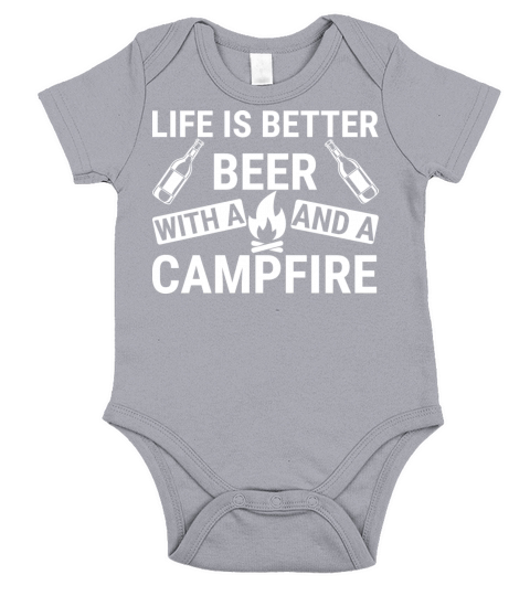 Camping And Beer Short Sleeve Baby One-Piece