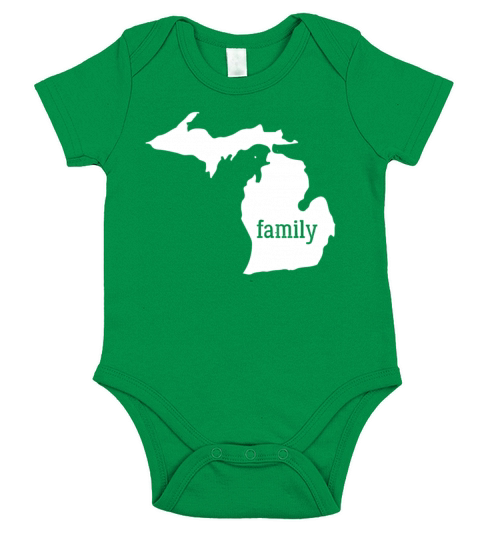 Michigan Cool Gift Family State Shirt Light Short Sleeve Baby One-Piece