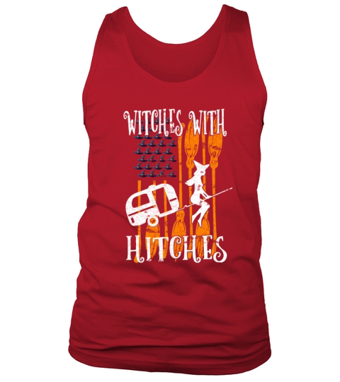 Womens Witches With Hitches Funny Halloween Gift Men's Tank Top