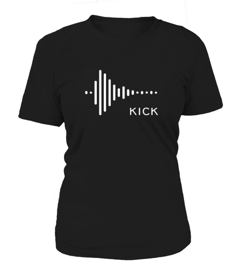 Kick Drum synthesizer Studio Audio Wave T-Shirt Woman