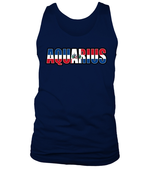 Aquarius Dominican Horoscope Heritage DNA Flag Men's Tank Top
