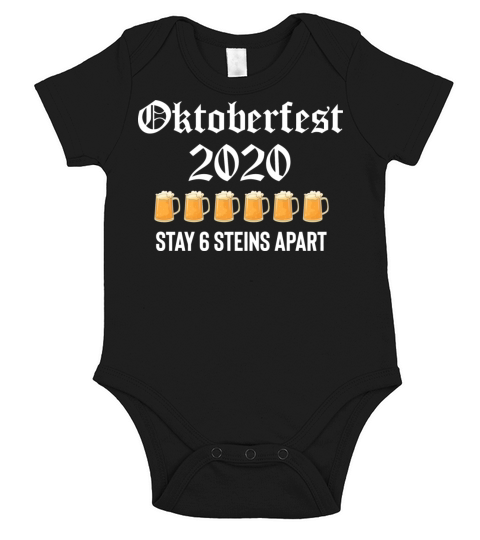 Oktoberfest 2020 6 Stein Apart Beer October Short Sleeve Baby One-Piece