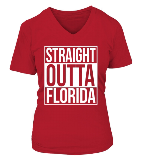 STRAIGHT OUTTA FLORIDA T-Shirt V-neck T-Shirt Woman