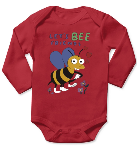Lets Bee Friends Long Sleeve Baby One-Piece