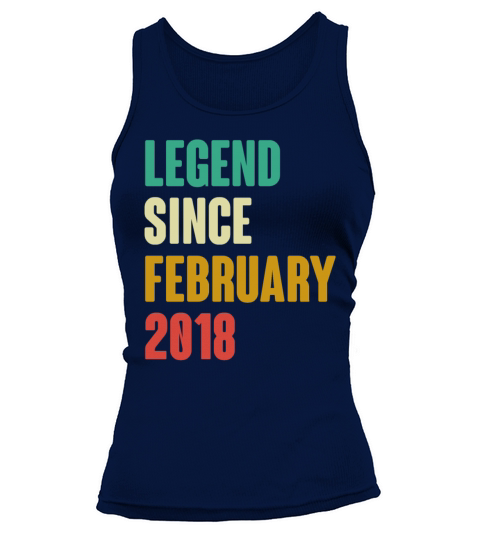February 2018 4th Birthday 4 Years Old Bday Gift Women's Tank Top