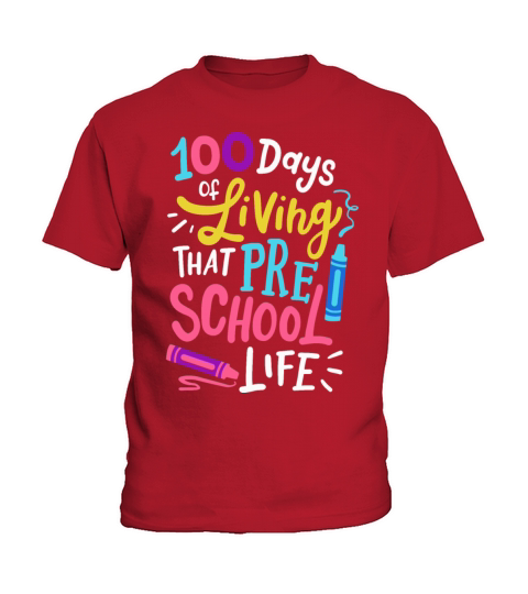 100 Days of School Preschool Kids T-Shirt