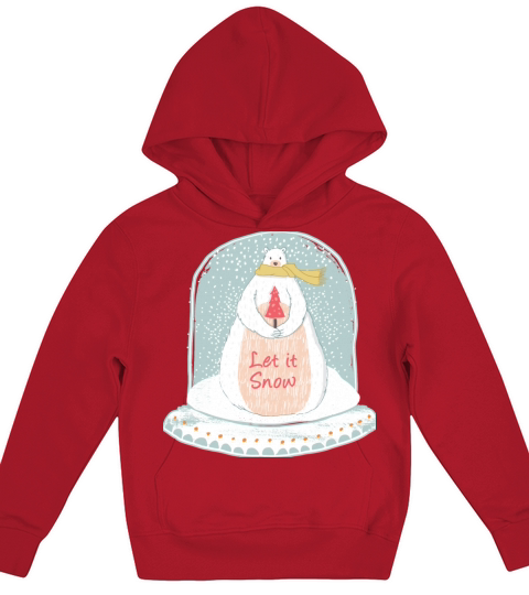 Christmas bear snow globe Kids Hoodie