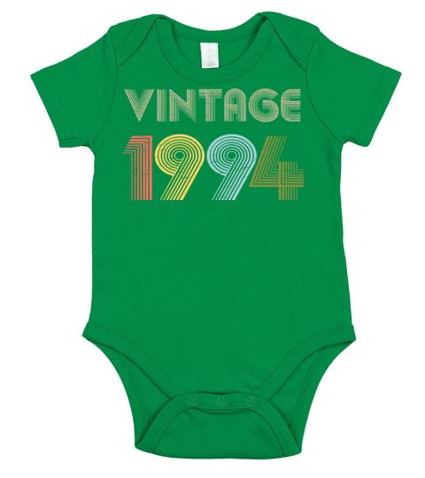 27th Birthday Vintage Shirt Born In 1994 Gift Tee Short Sleeve Baby One-Piece