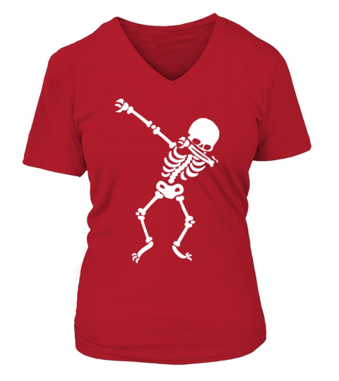 Dabbing Skeleton Women's V-Neck T-shirt