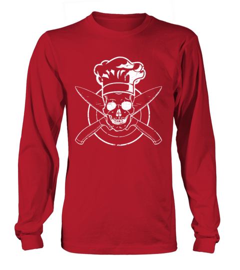 Chef - Cooking Cook Knife Skull Hat BBQ Gift Women's Long Sleeve