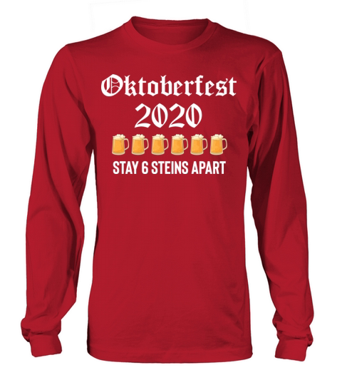 Oktoberfest 2020 6 Stein Apart Beer October Men's Long Sleeve