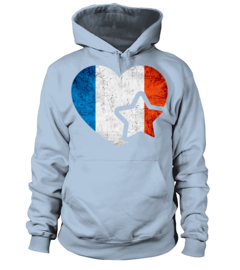 My heart for France - Vintage French flag Women's Hoodie