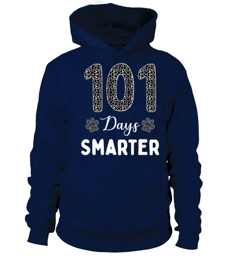 101 Days Smarter Dalmatian Dog Paw Women's Hoodie