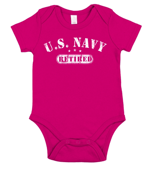 US Navy Retired Short Sleeve Baby One-Piece