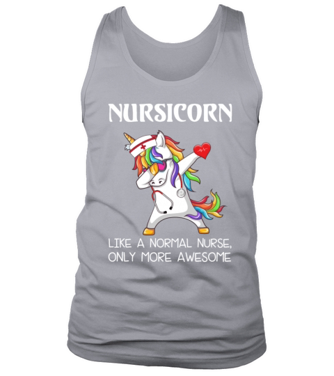 Dabbing Unicorn Nursicorn Like A Normal Nurse Men's Tank Top