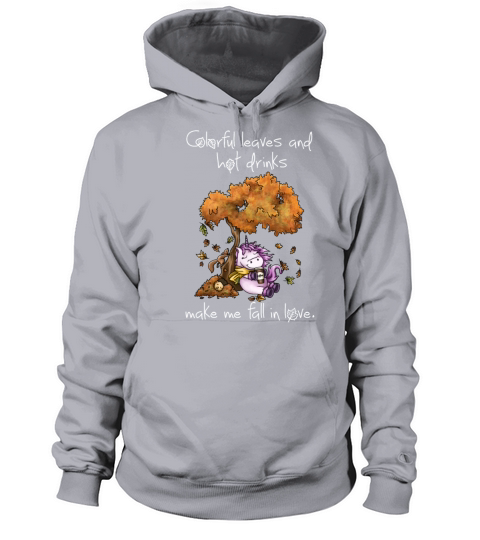 Cute unicorn loves golden autumn Women's Hoodie