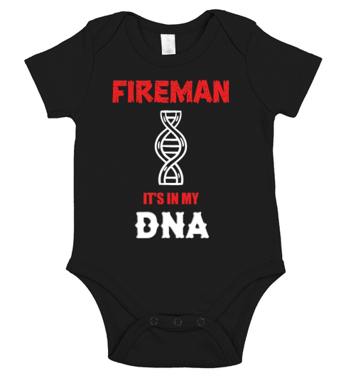 Fireman its in my DNA Firefighter Father Grandpa Short Sleeve Baby One-Piece