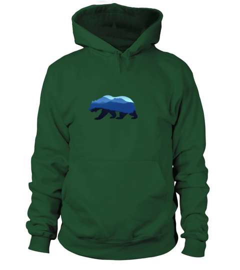 Bear shirt with mountains Women's Hoodie