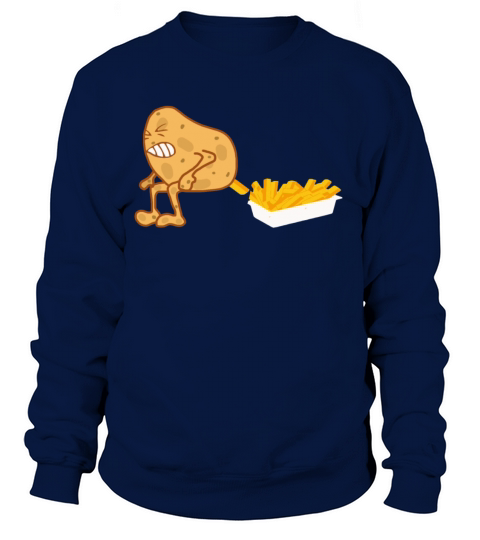 French fries fun potato funny pooping potato Women's Sweatshirt