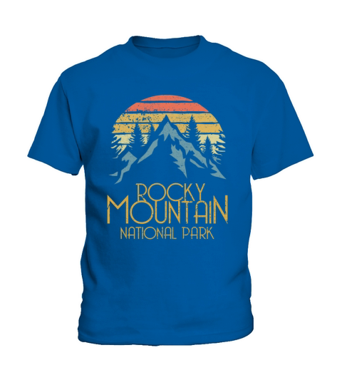 Vintage Rocky Mountains National Park Colorado Kids T-Shirt