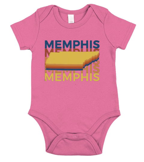 Memphis Tennessee   Vintage TN Repeat Short Sleeve Baby One-Piece