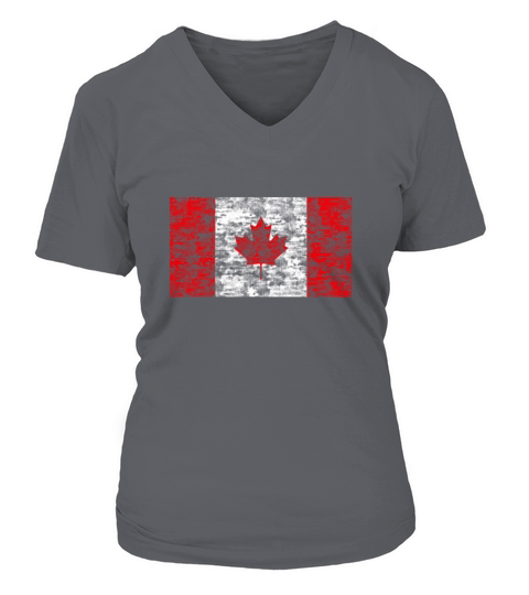Canada flag vintage Women's V-Neck T-shirt