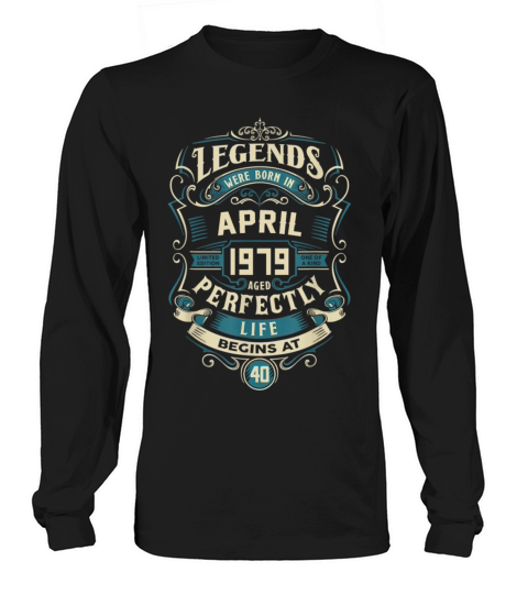 Retro Vintage April 1979 birthday Men's Long Sleeve