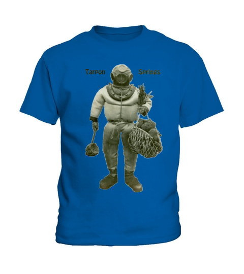 Vintage Tarpon Springs Florida Sponge Diver Kids T-Shirt