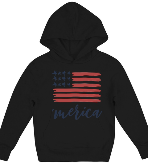 Merica Vintage American Flag 4th of July for Men Women Kids t-shirt Kids Hoodie