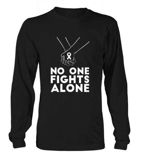 No one fights alone cancer awareness Men's Long Sleeve