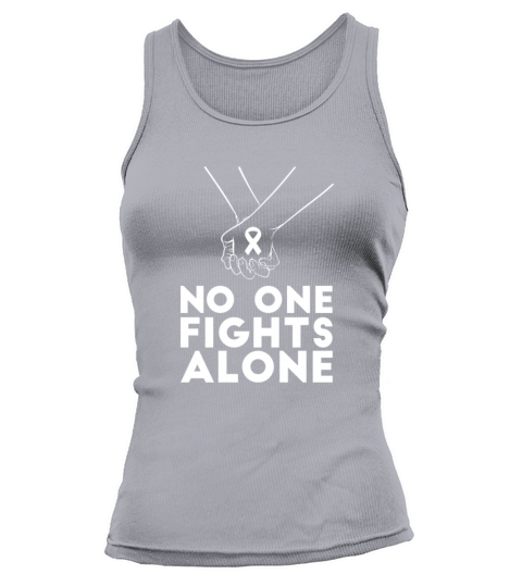 No one fights alone cancer awareness Women's Tank Top